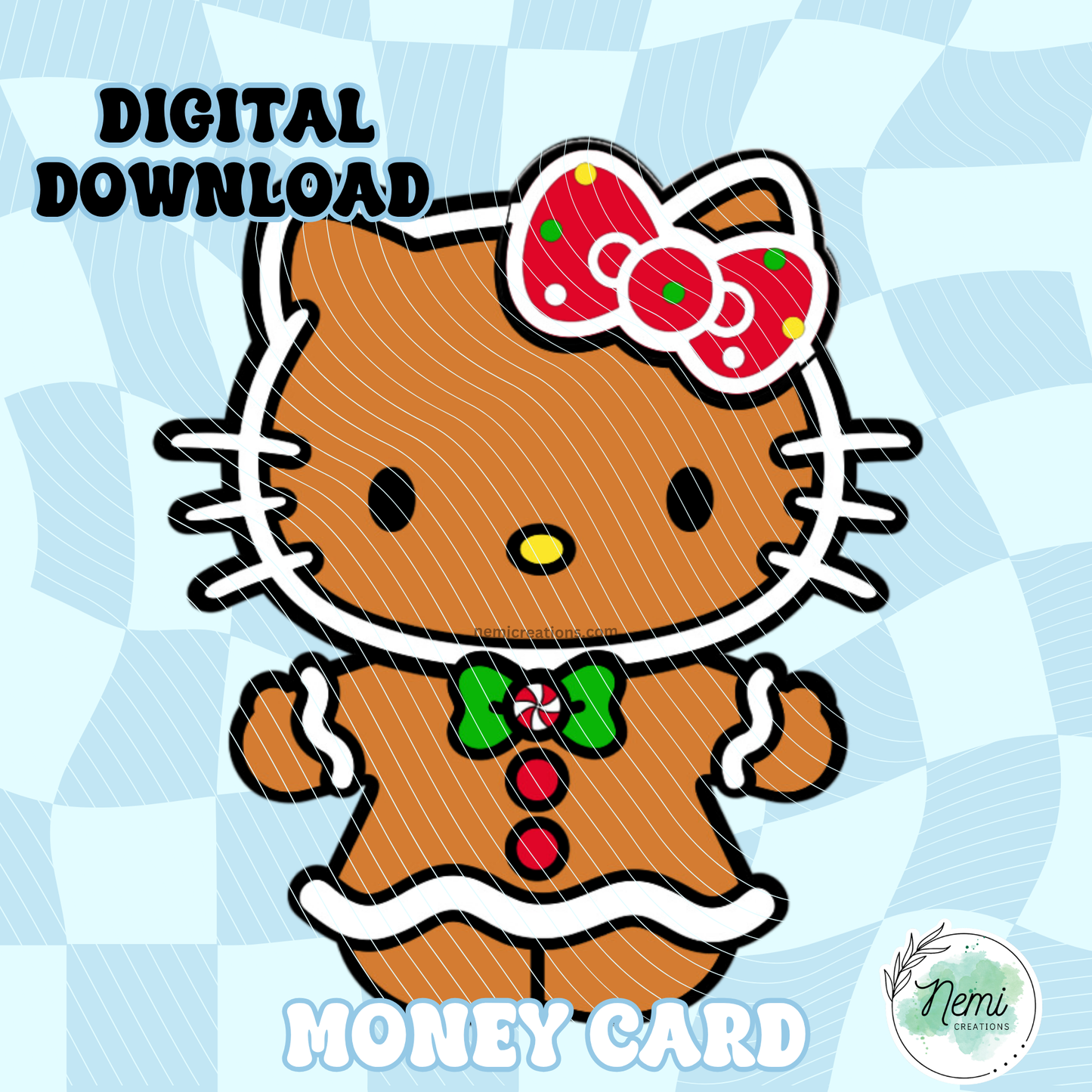 HK Gingerbread Money Card DIGITAL SVG FILES