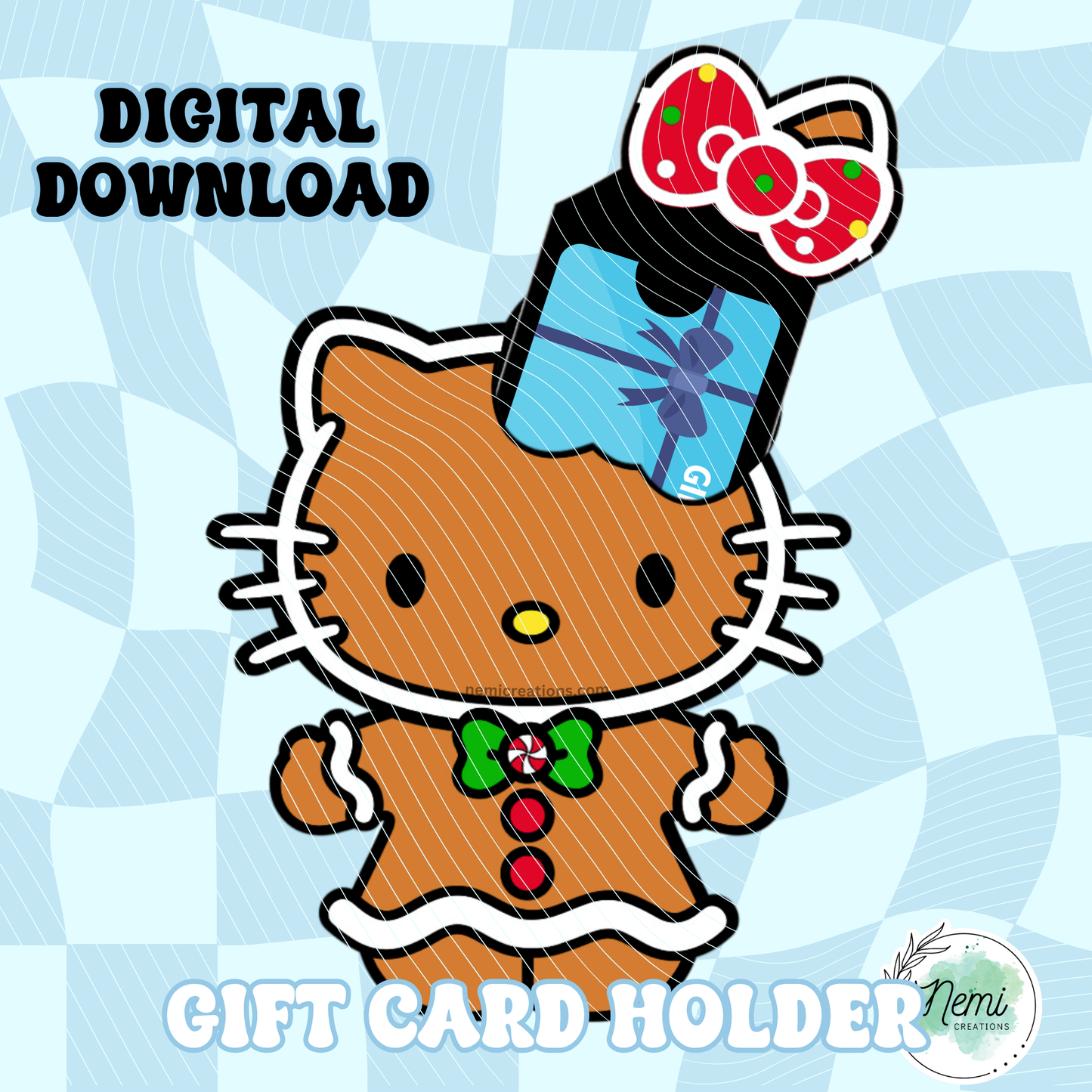 HK Gingerbread Money Card DIGITAL SVG FILES