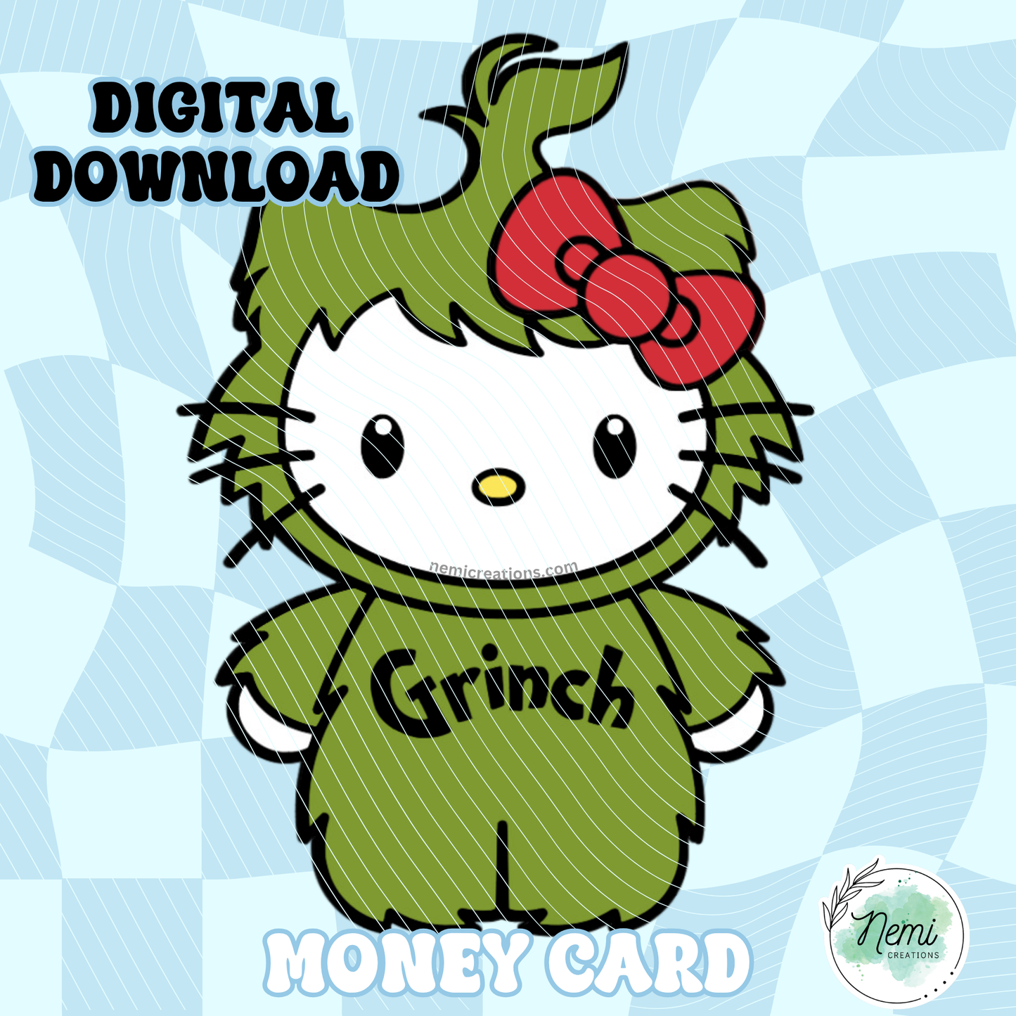 HK Grinch Money Card DIGITAL SVG FILES