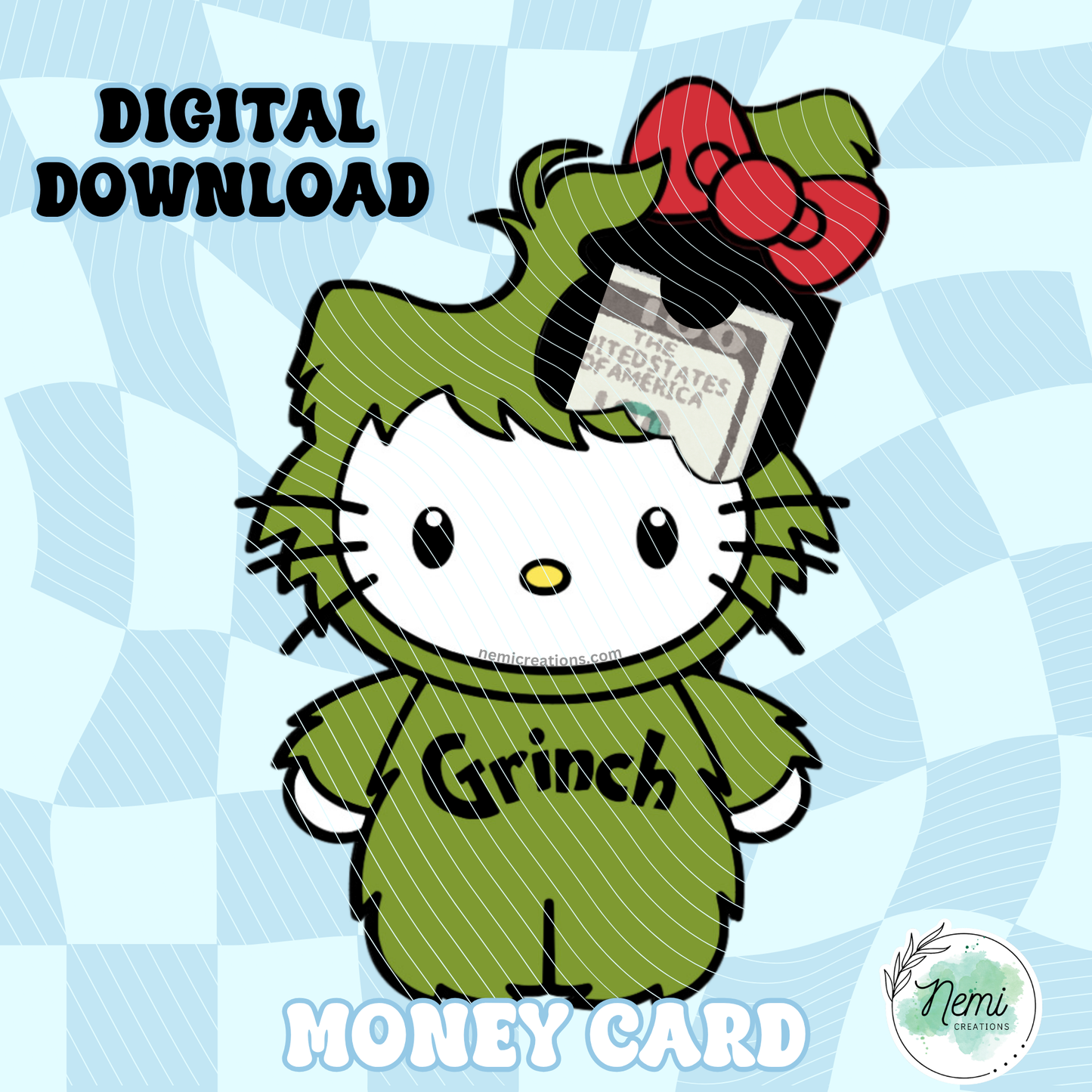HK Grinch Money Card DIGITAL SVG FILES
