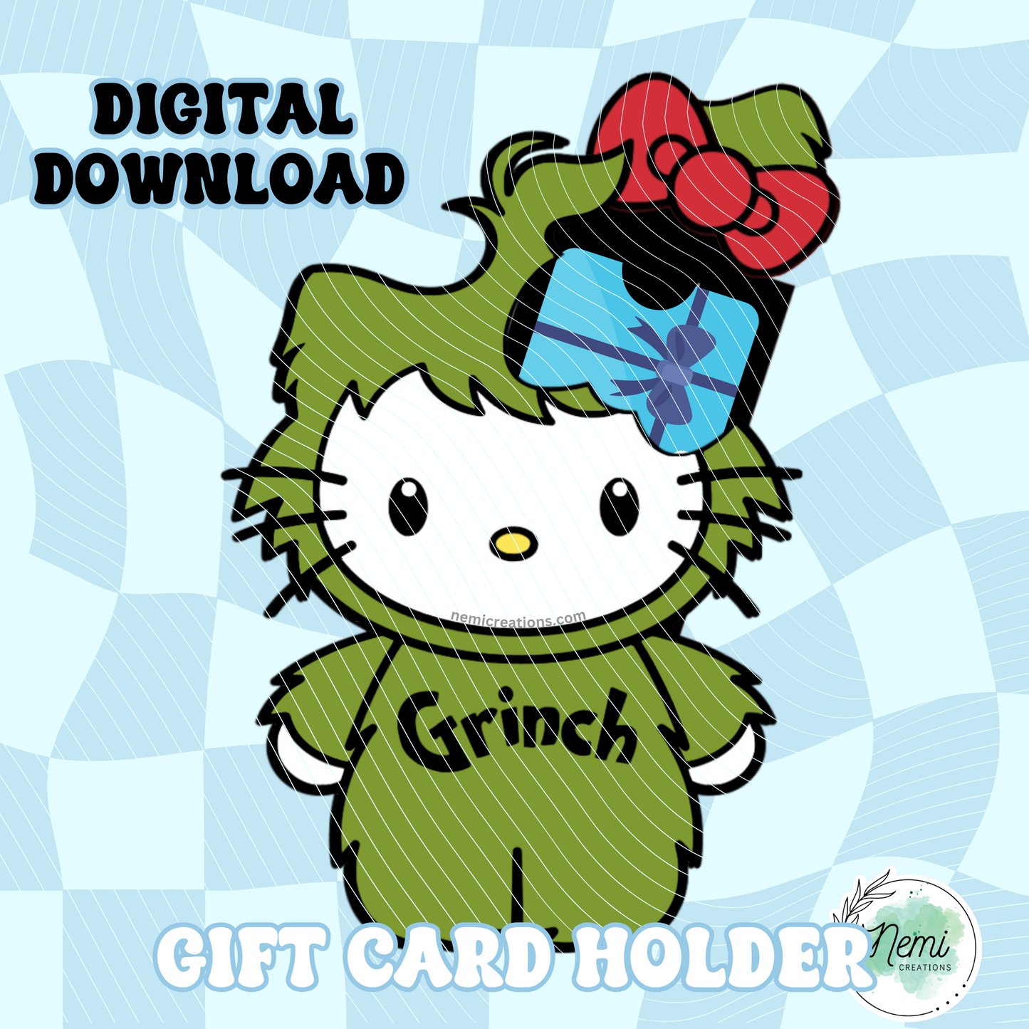 HK Grinch Money Card DIGITAL SVG FILES