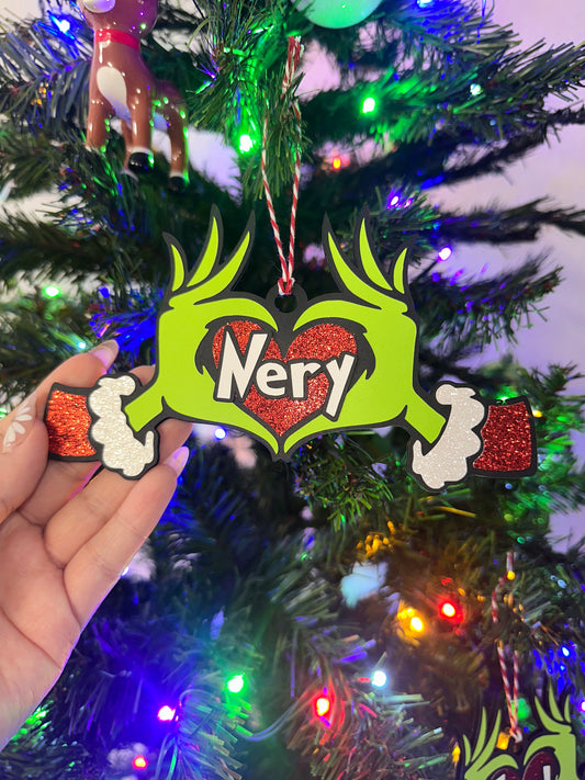 Mean One Heart Hands Ornament