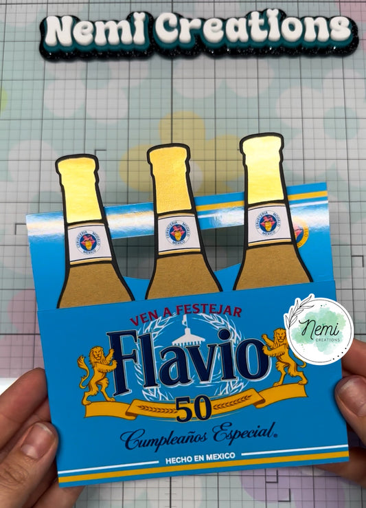 Tarjeta de dinero de cerveza modelo