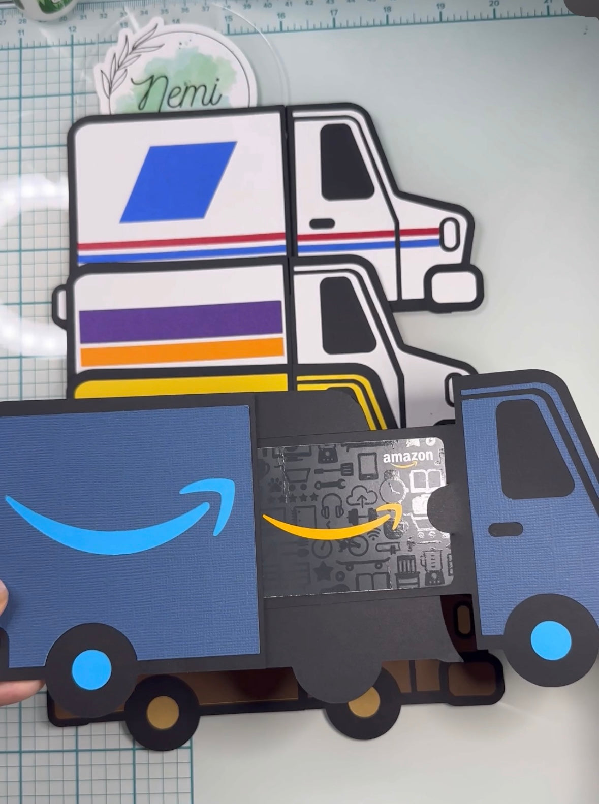 Mail Delivery Truck Money Card