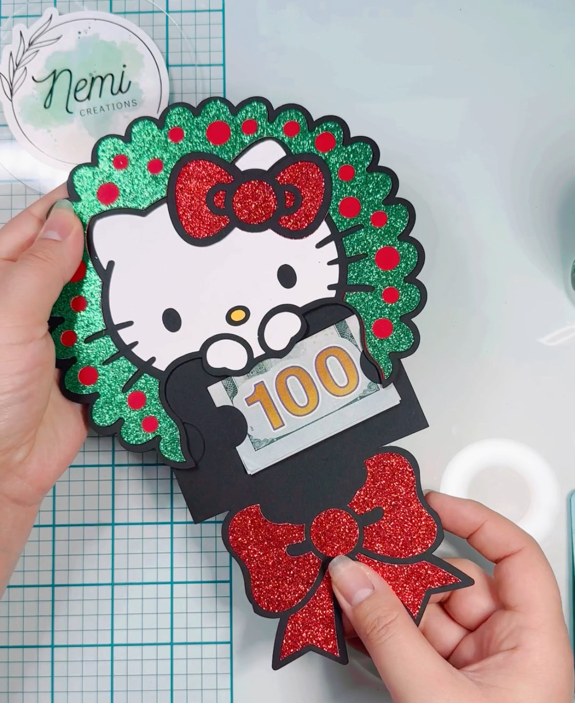 HK Christmas Wreath Money Card