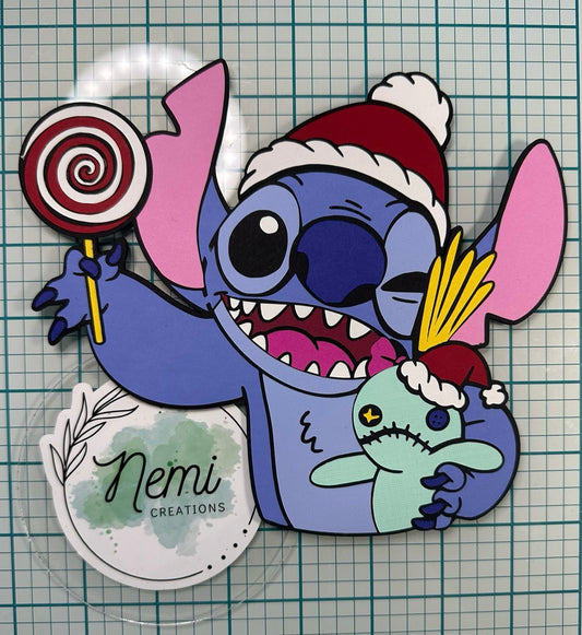 Stitch Christmas Lolly Money Card