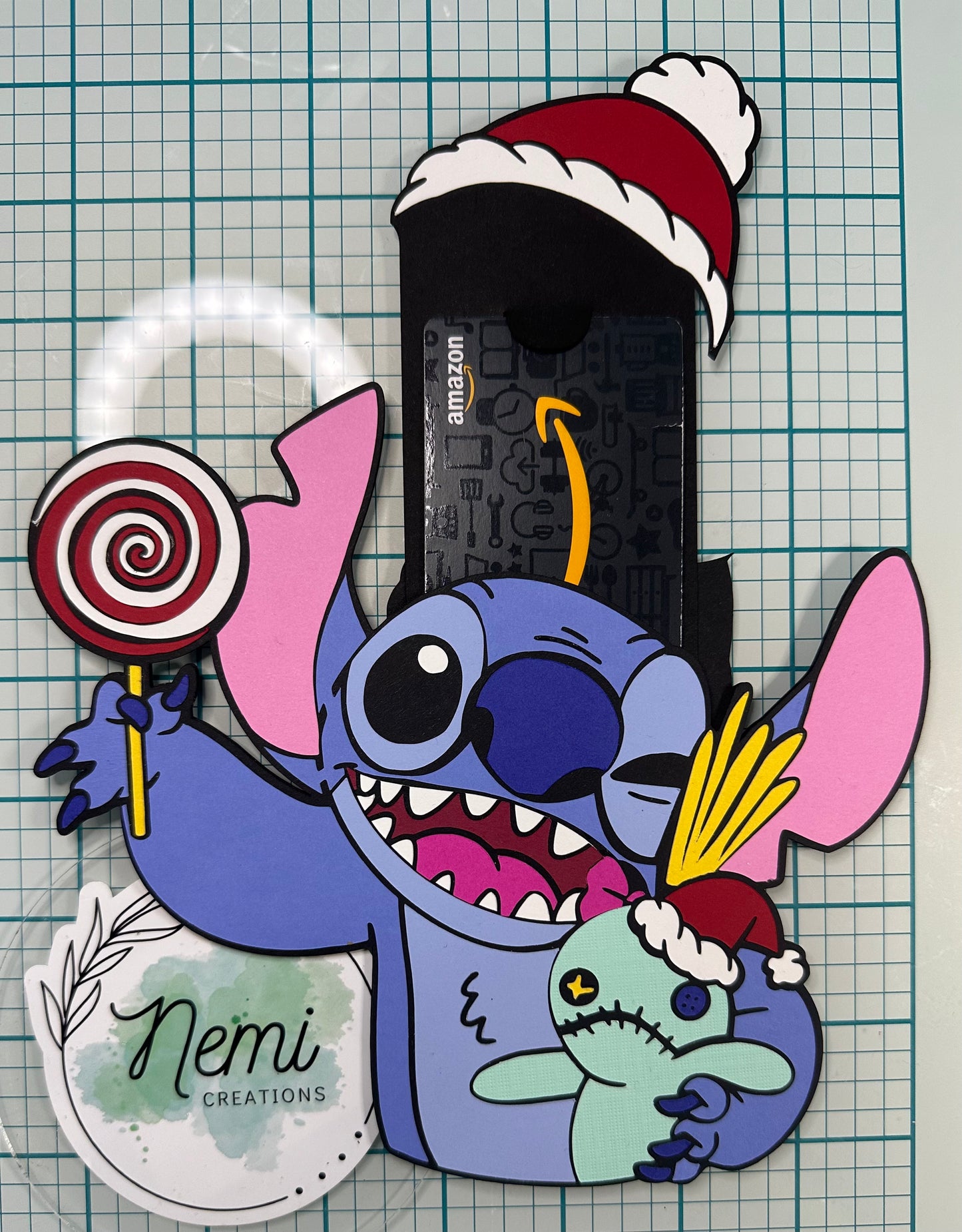 Stitch Christmas Lolly Money Card