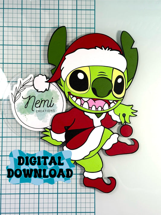 Stitch Grinch Money Card DIGITAL SVG FILES