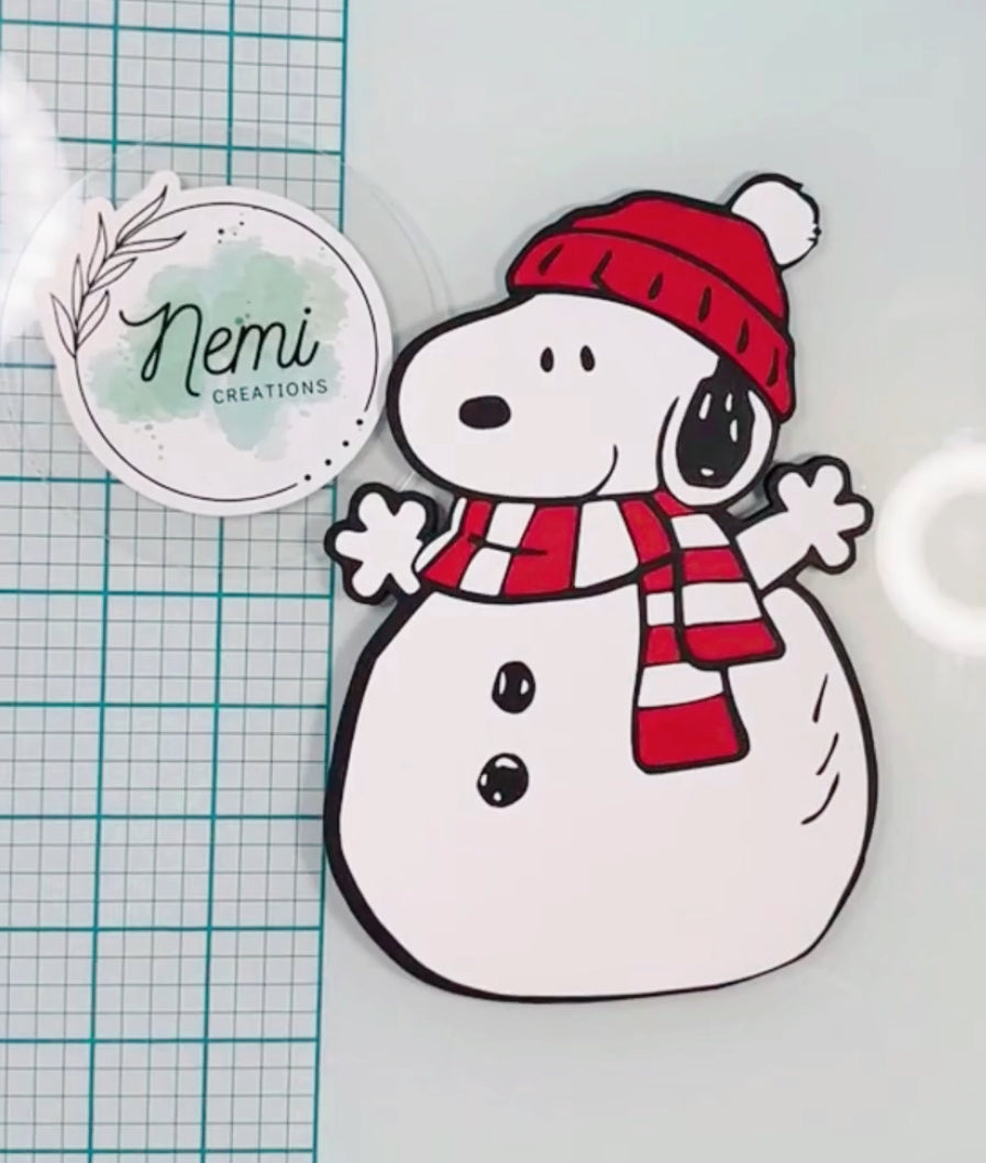 Snoopy Snowman Money Card
