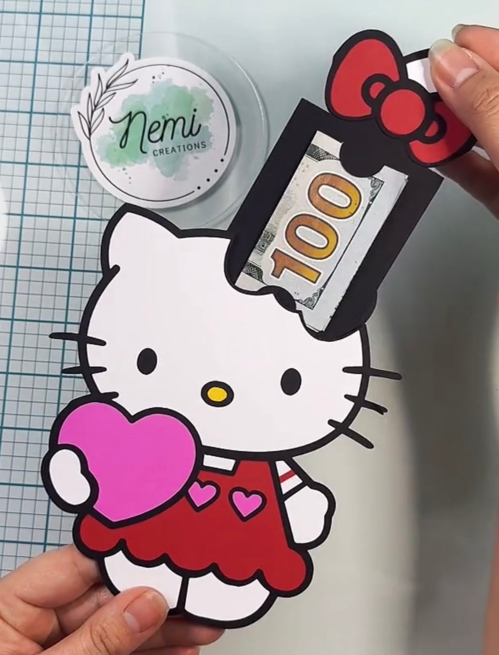 HK Heart Dress Money Card