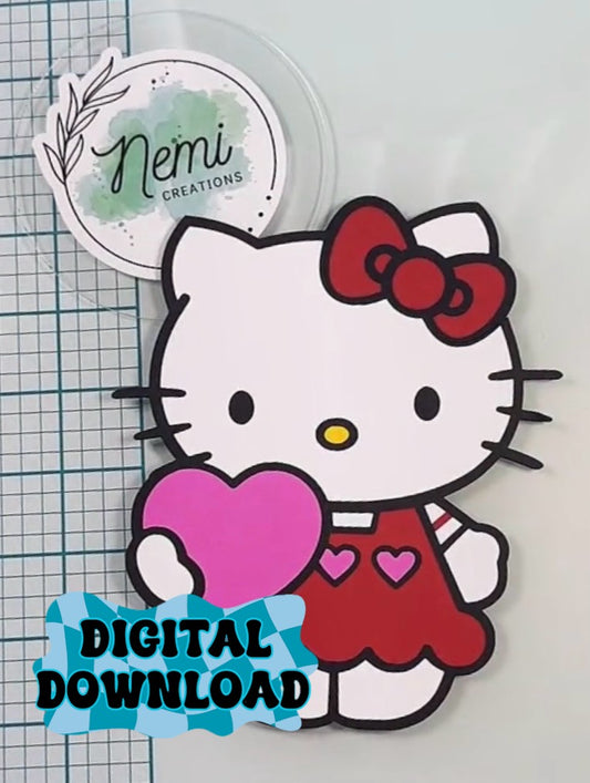 HK Heart Dress Money Card DIGITAL SVG FILES