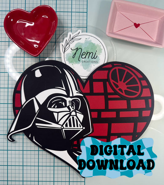Darth Heart Money Card DIGITAL SVG FILES