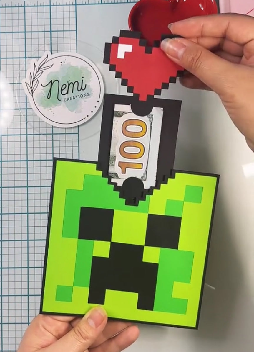 Minecraft Heart Money Card DIGITAL SVG FILES