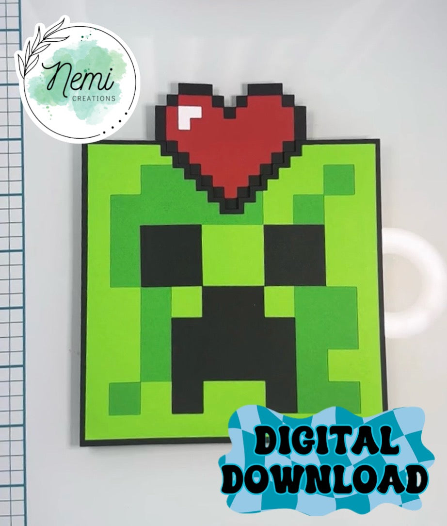 Minecraft Heart Money Card DIGITAL SVG FILES