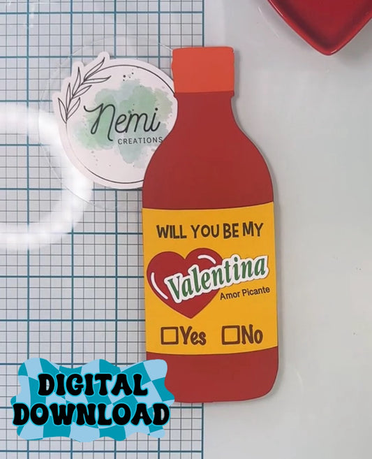 Be my Valentina Money Card DIGITAL SVG FILES