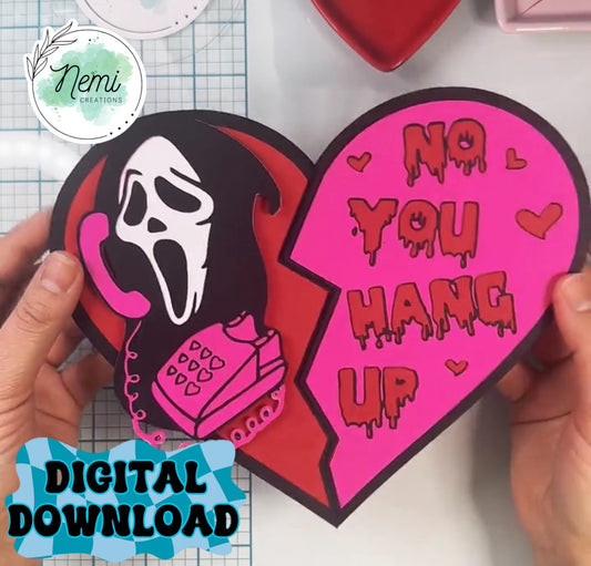 Scream Heart Money Card DIGITAL SVG FILES