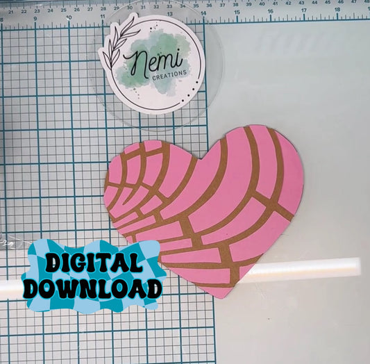 Heart Concha Money Card DIGITAL SVG FILES