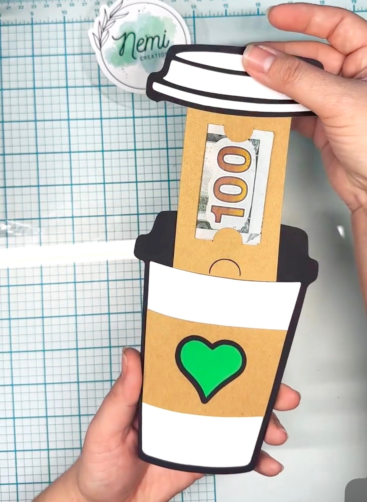 Tarjeta de dinero para cuaderno de composición