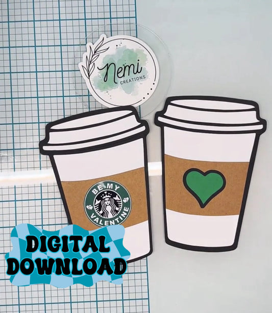 Coffee Cup Money Card DIGITAL SVG FILES