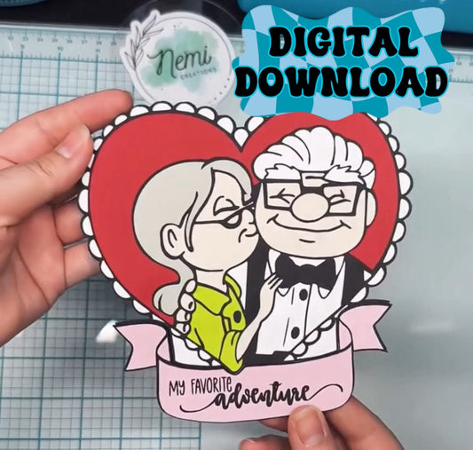 Up Heart Money Card DIGITAL SVG FILES