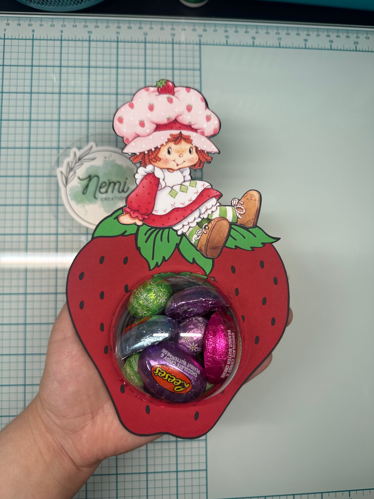 Strawberry Girl Candy Dome DIGITAL SVG FILES
