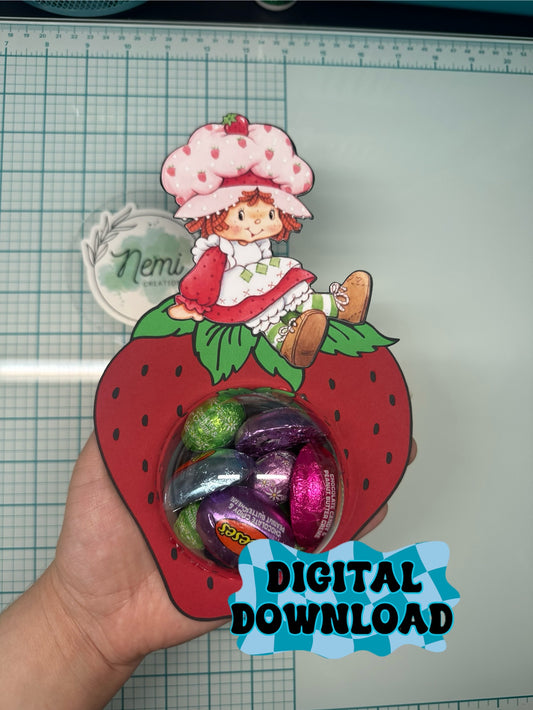 Strawberry Girl Candy Dome DIGITAL SVG FILES