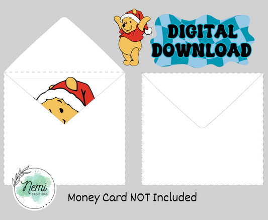 Envelope for Christmas Pooh DIGITAL FILE