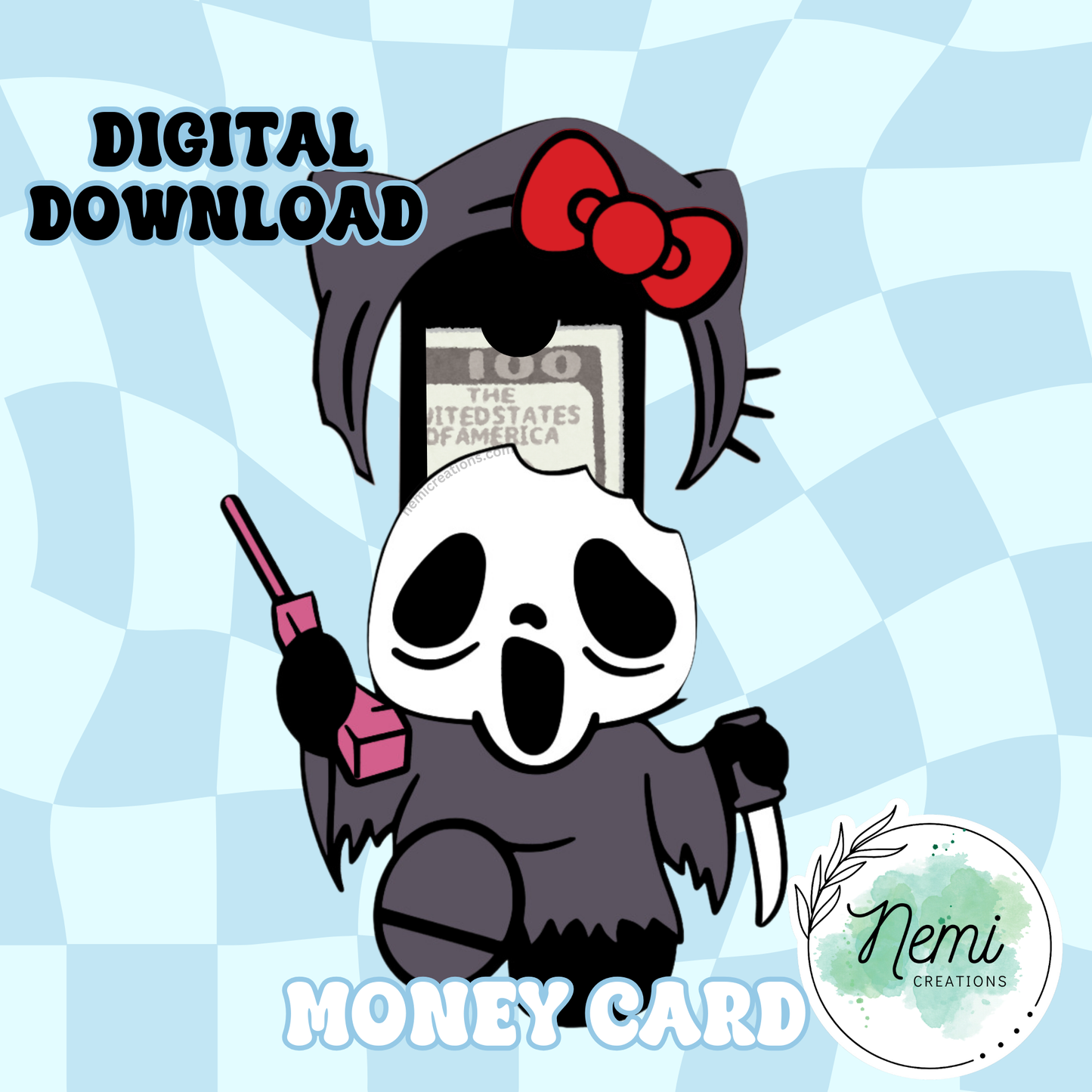 HK Ghostface Card DIGITAL SVG FILES