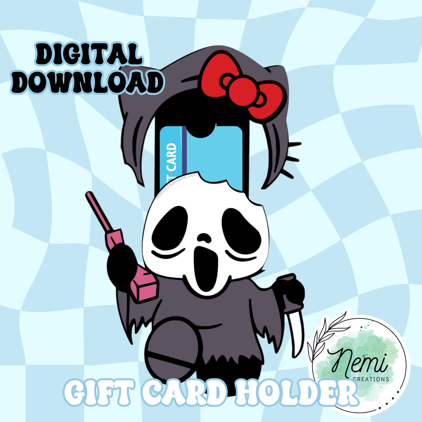 HK Ghostface Card DIGITAL SVG FILES
