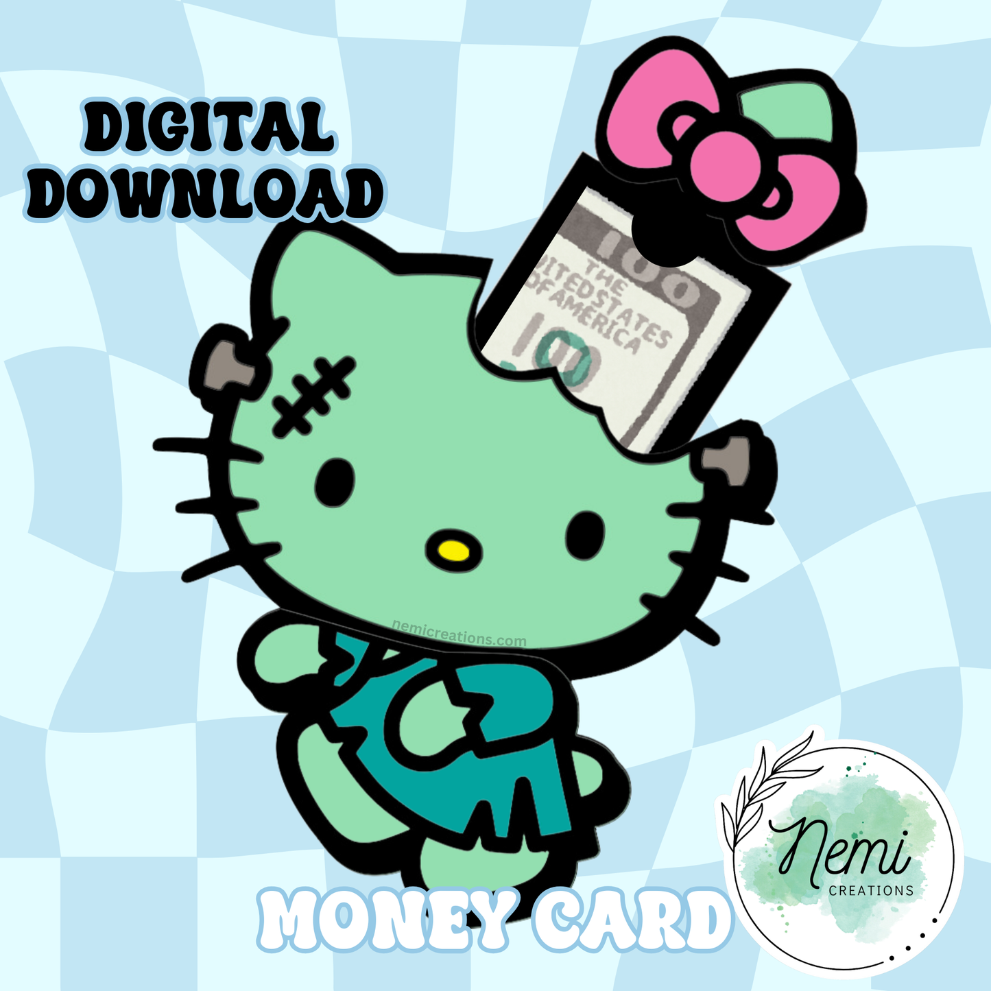 HK Frankenstein Money Card DIGITAL SVG FILES