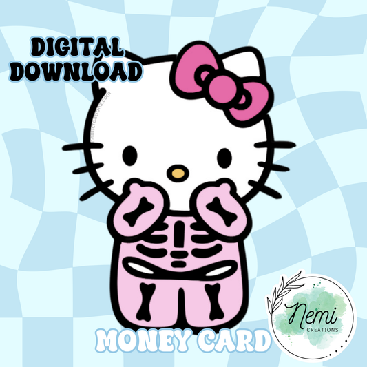 HK Skeleton Money Card DIGITAL SVG FILES