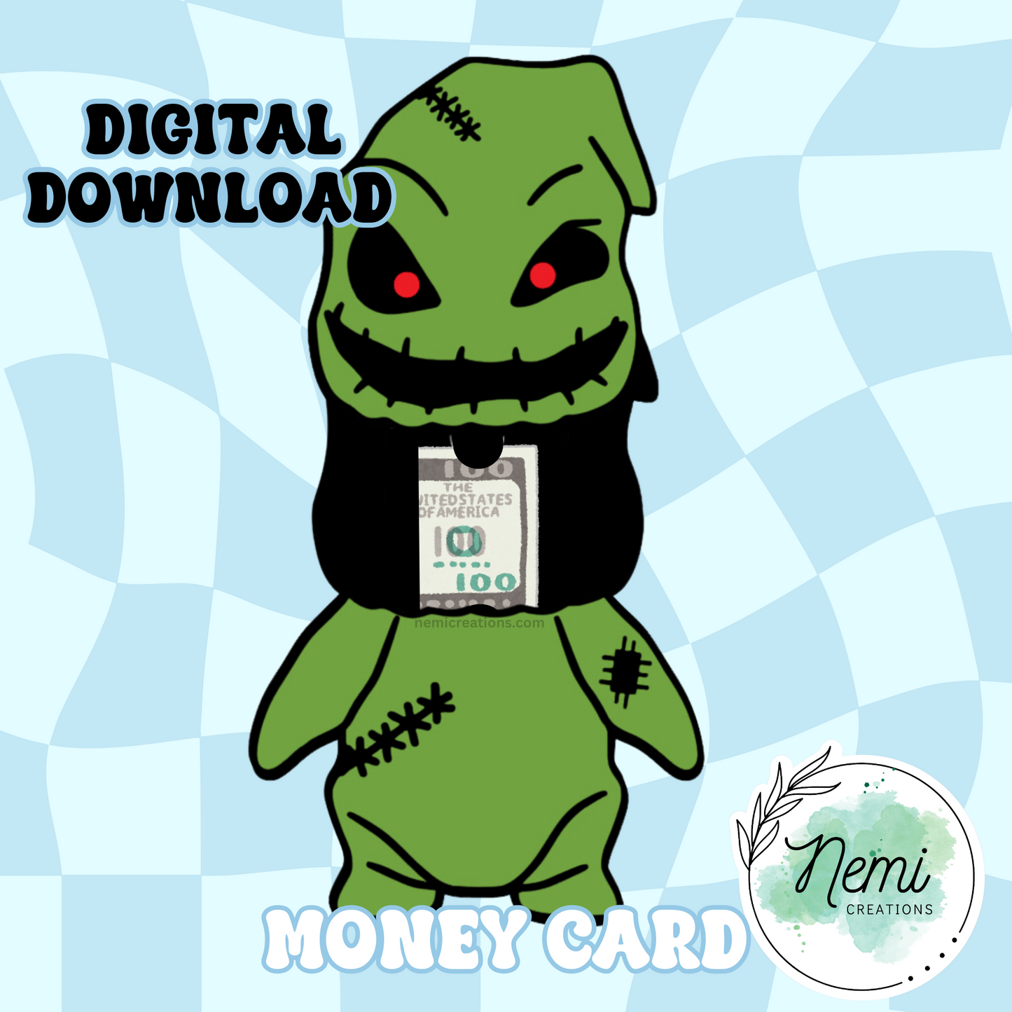 Oogie Boogie Money Card DIGITAL SVG FILES