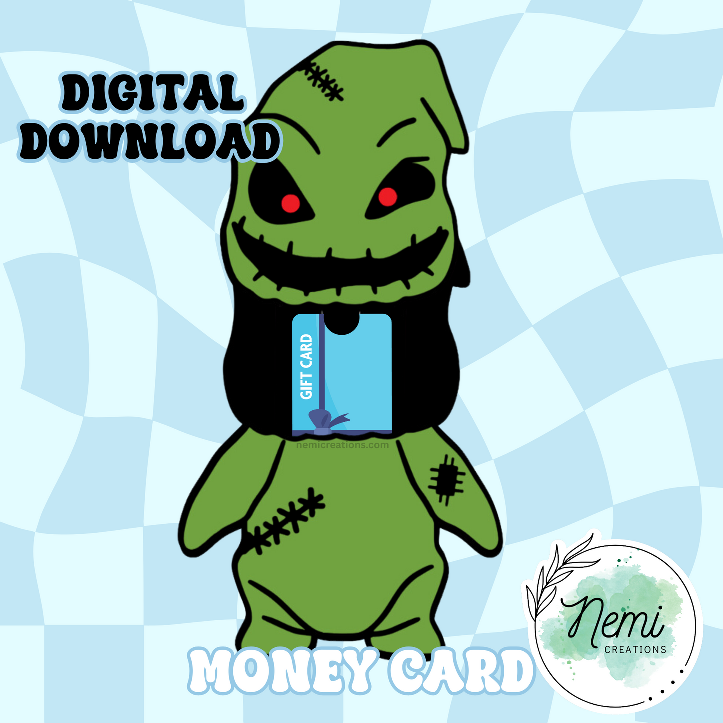Oogie Boogie Money Card DIGITAL SVG FILES